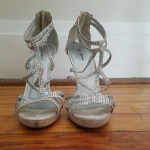 Call It Spring Silver Rhinestone Heels